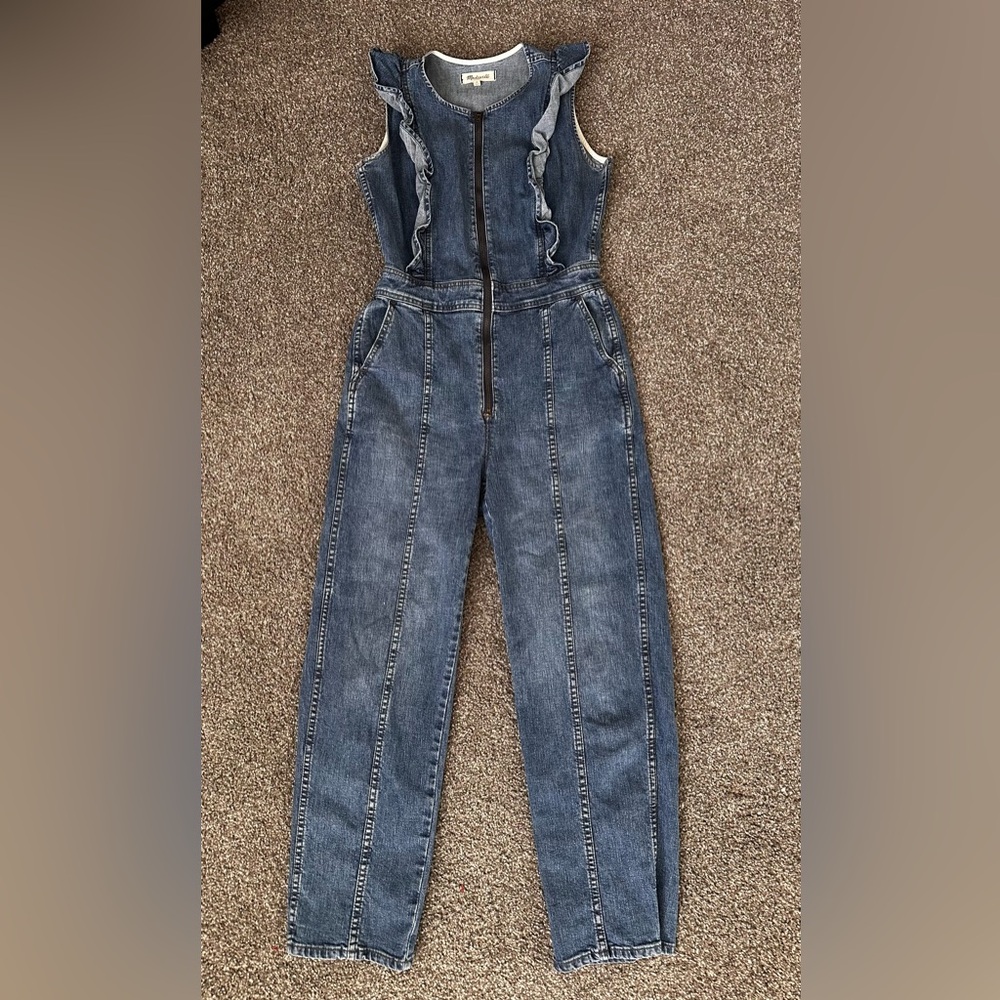 Madewell Blue Denim Jumpsuit